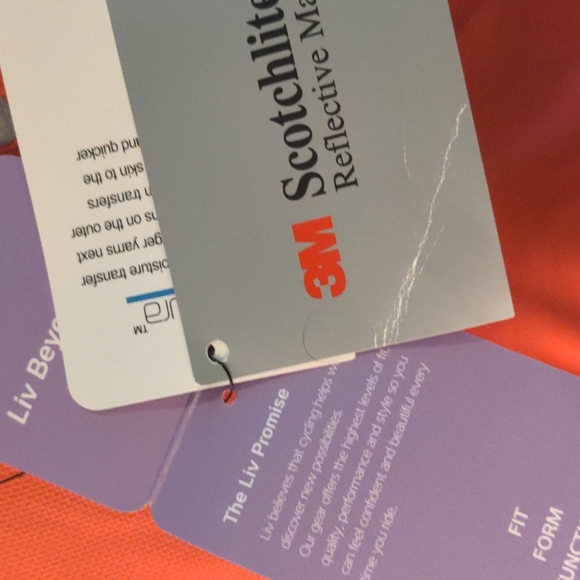 Liv TransTextura Biking Shirt - NWT - Coral and Black - Women's Small - Picture 6 of 8